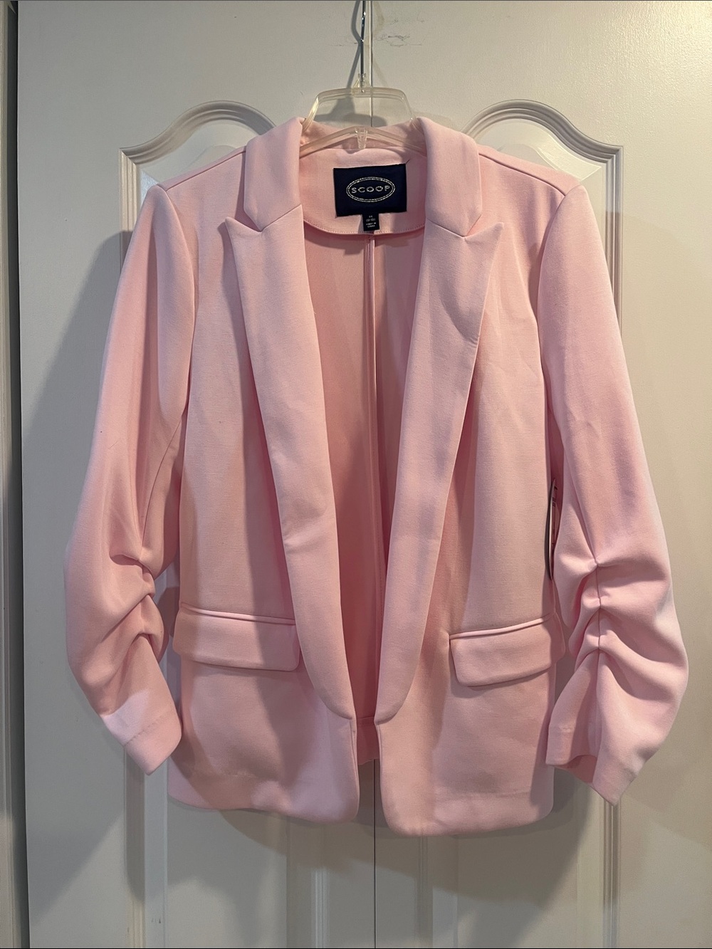 Scoop Blush Pink Open-Front Women's Blazer